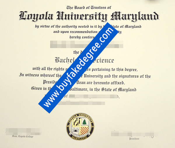 Loyola University Maryland diploma, buy fake Loyola University Maryland degree