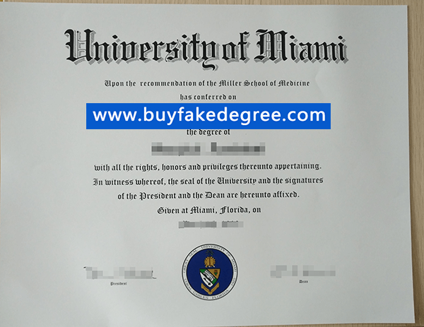 University of Miami diploma, buy fake degree of University of Miami