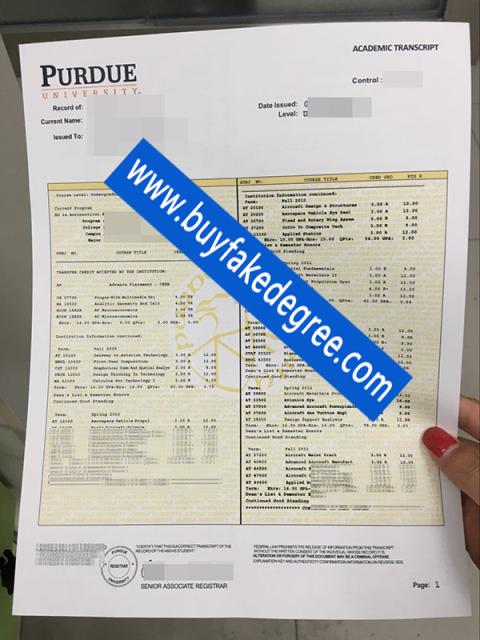 Replacement Purdue University Transcript | Buy Fake Diploma Online|Fake ...