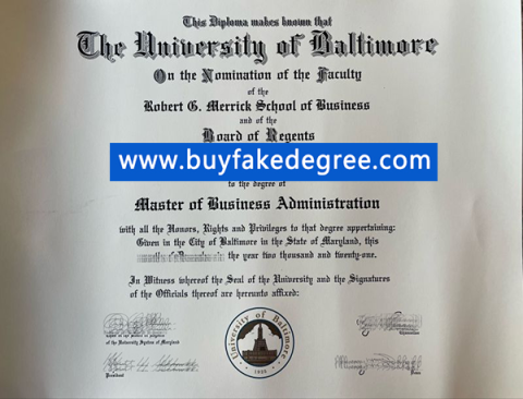 University of Baltimore Diploma, Fake Diploma Certificate of University ...