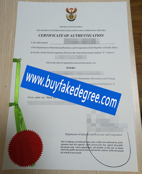 How Can I Shopping Fake Republic of South Africa Certificate of ...